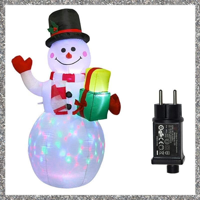 Boneco De Neve Infláveis De Natal Com Luz LED Decoração Ao Ar Livre Jardim Portões Festas Adereços Plugue Da Ue