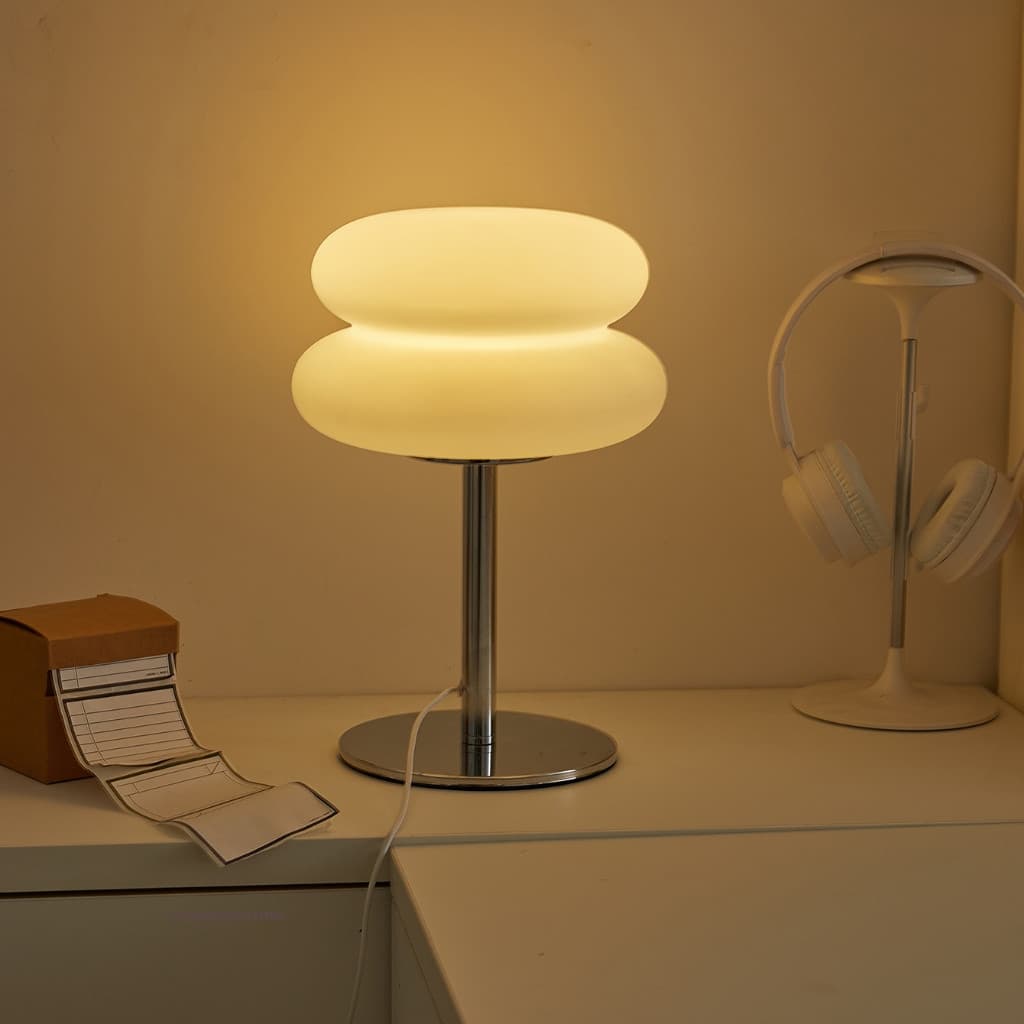Lâmpada De Mesa Bauhaus Cogumelo Plugue USB Cabeceira Com Escurecimento Tricolor
