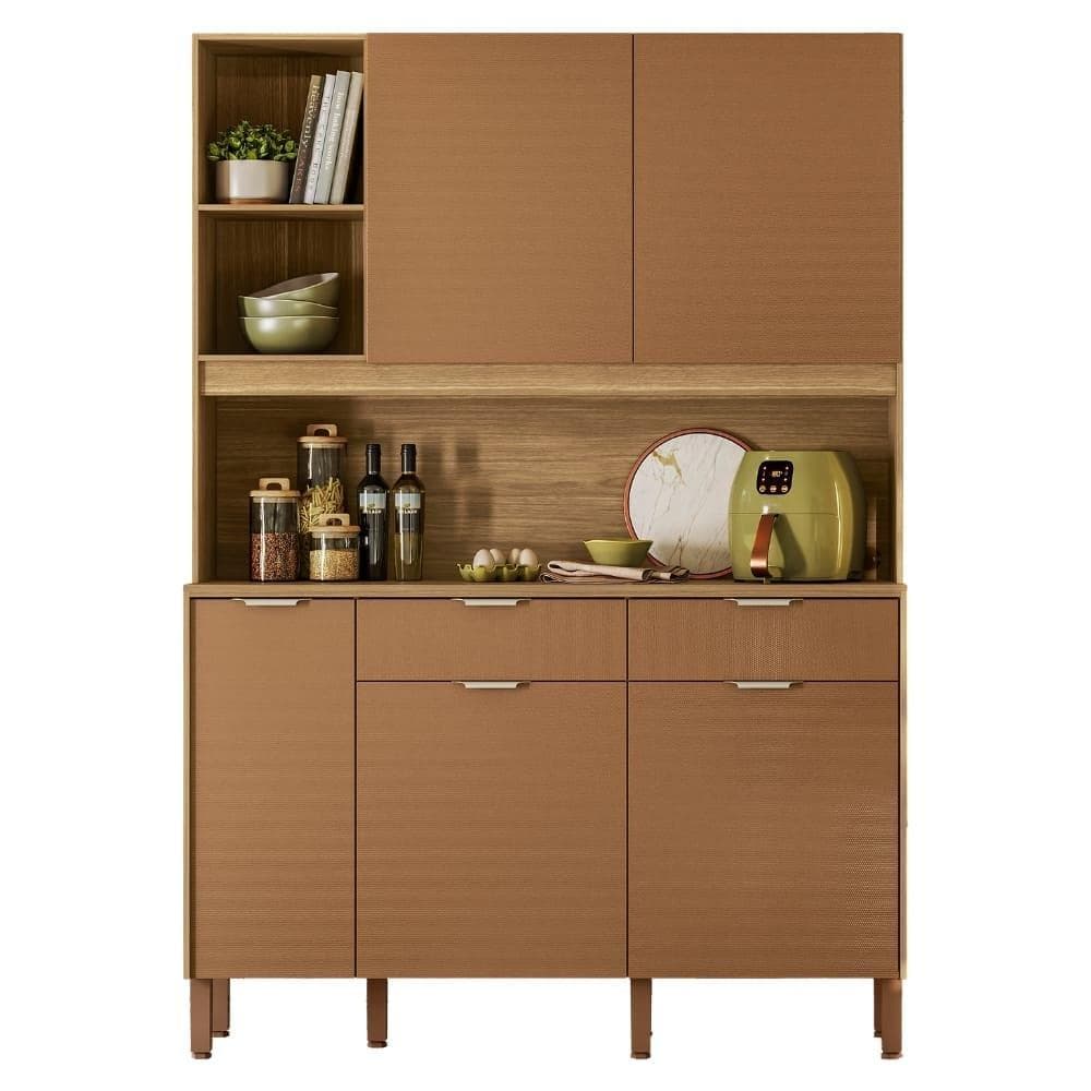 Armário De Cozinha Compacta 5 Portas 3 Nichos Mandala