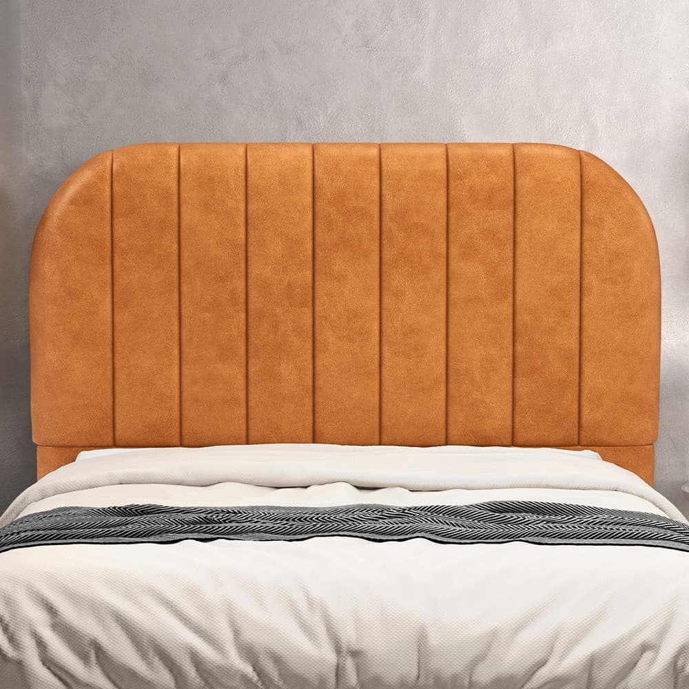 Cabeceira Cama Box Queen Estofada Orgânica 160cm Alice W01 Couríssimo Canela - Lyam Decor