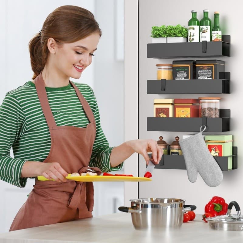 Suporte Magnético Multiuso Kit 2 Para Lateral Da Geladeira Cozinha