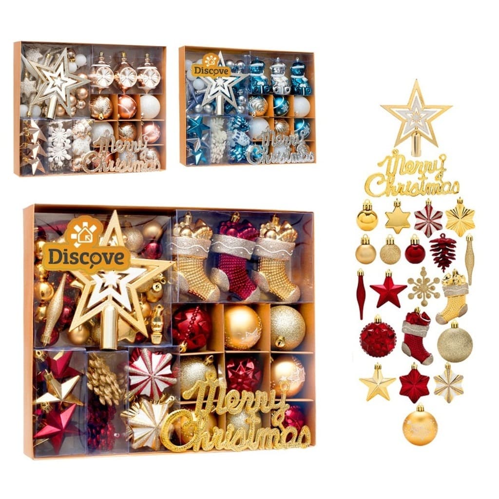 Kit 70 Bolas decoração de natal árvore pendente bolinhas enfeites natalinos casa pisca pisca led