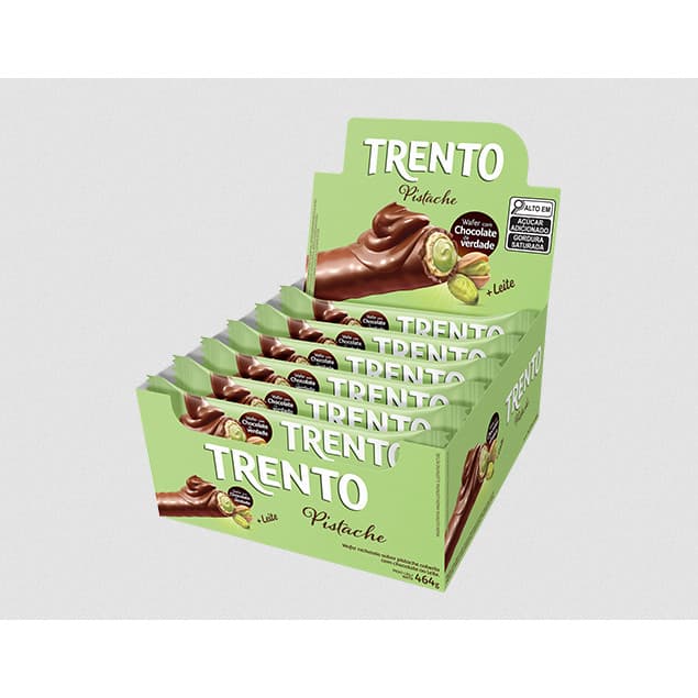 Chocolate Trento Pistache Com 16 Unidades De 29g