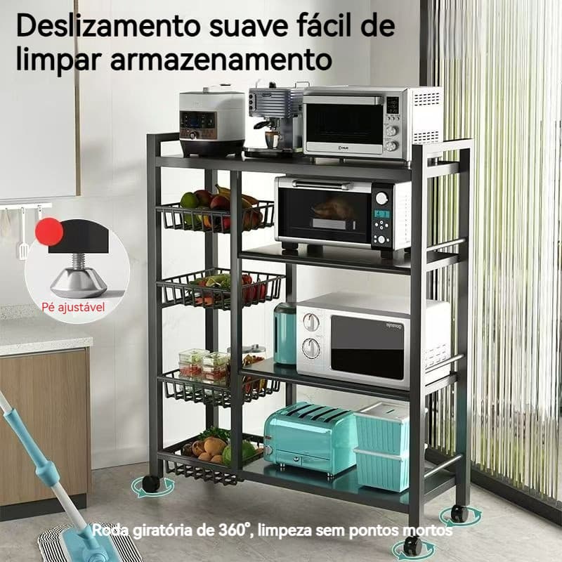 Cesta de vegetais Prateleiras de Metal cozinha, prateleiras de armazenamento para cozinha