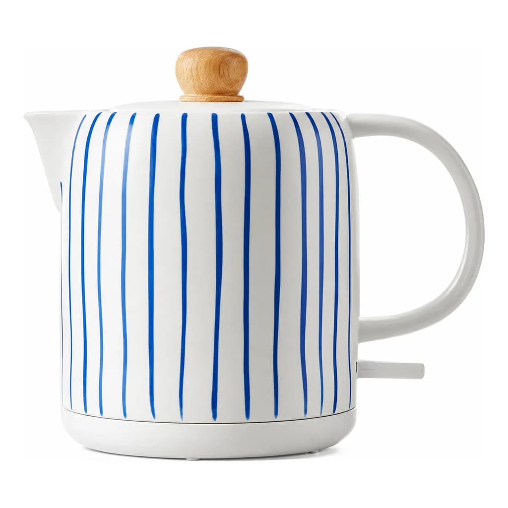 Chaleira Elétrica de Porcelana Tuut Elegance Listras Azuis 1L