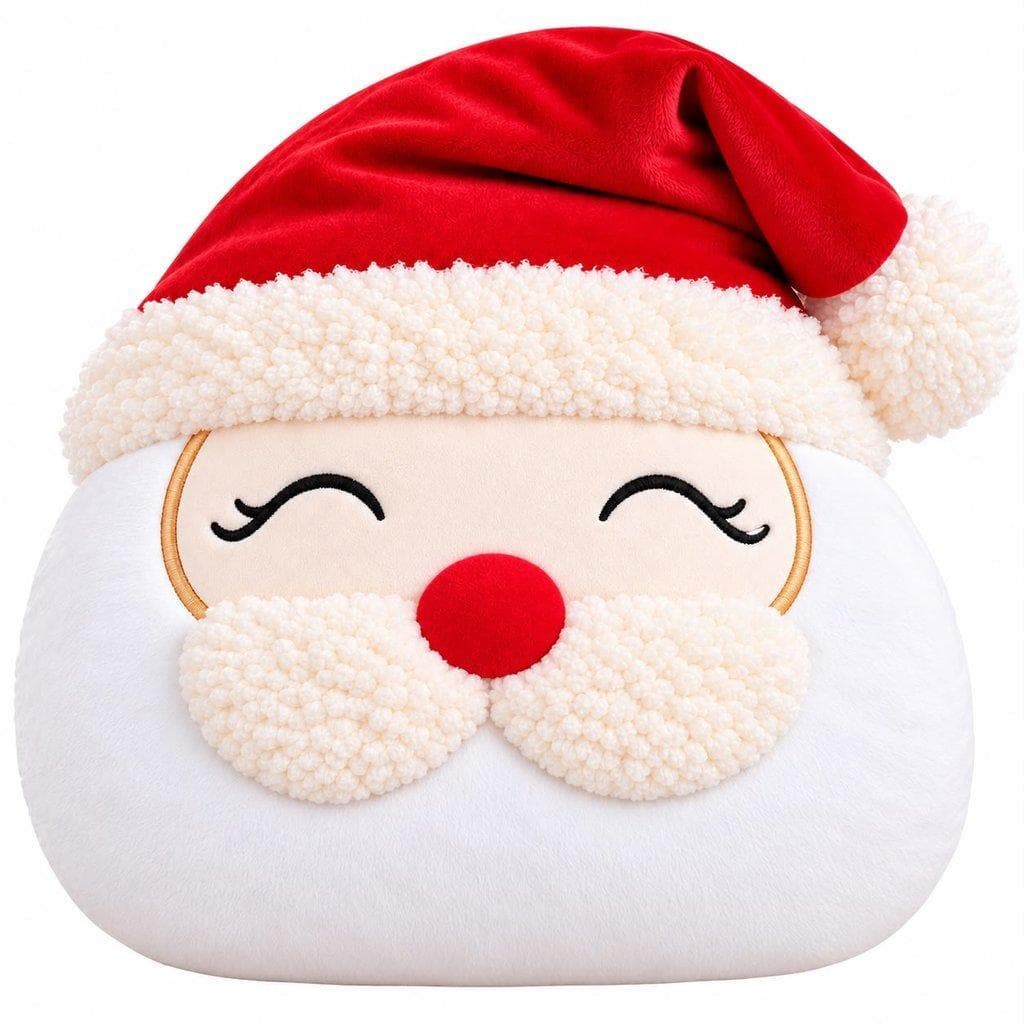 Almofada Bordada Natalina Papai Noel 25cm