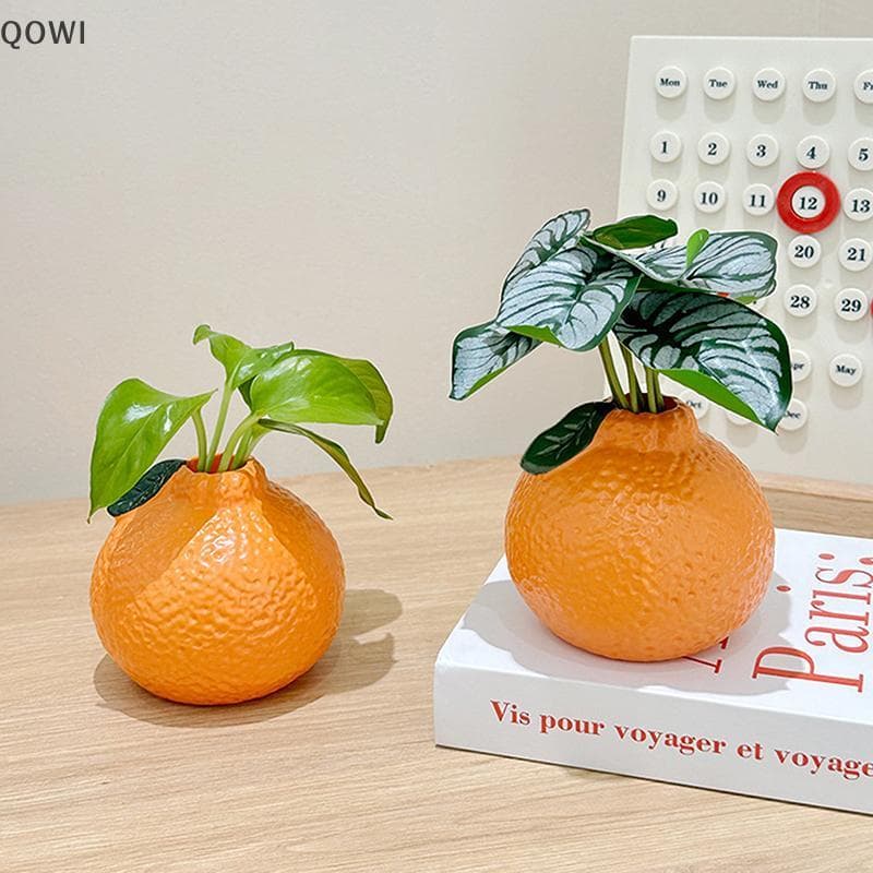 qo Laranja Fruta Em Forma De Vaso Reprodução Esmalte Desktop Arte Decoração Buquê Peça Central br