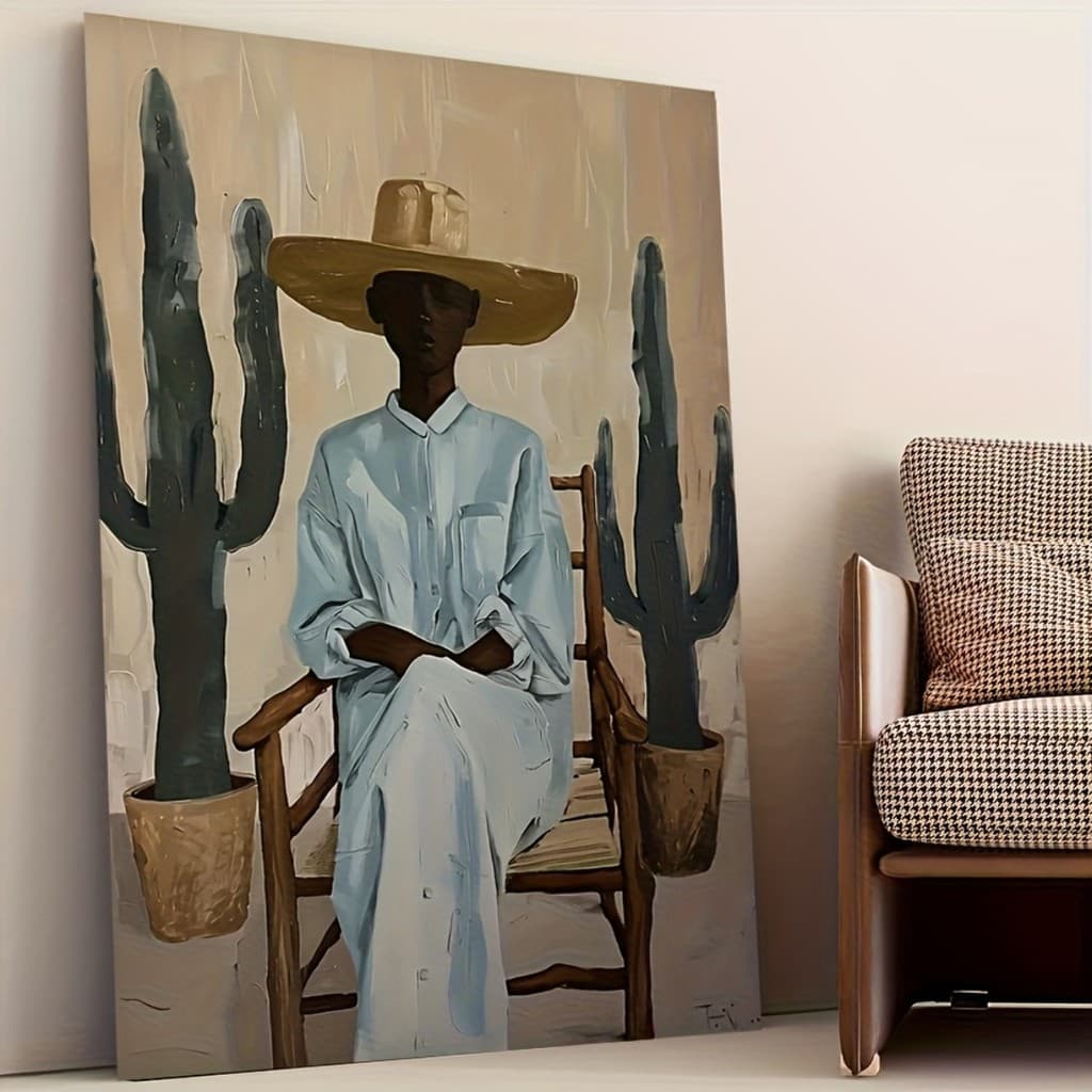 Quadro Decorativo Grande 112x80cm Minimalista Composição Leve Escritório, Hall, Sala, Consultório, Copa, Quarto