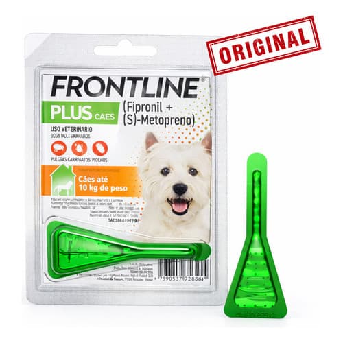 Frontline Plus Pipeta Antipulgas Carrapatos Cães 2 A 10kg