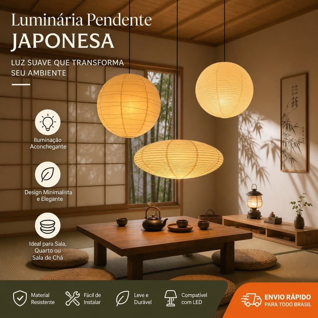 Noguchi Lanterna De Papel Japonesa Lustre Luz De Teto Estilo Wabi-Sabi Restaurante Luminária Pendente Estética Café Sala