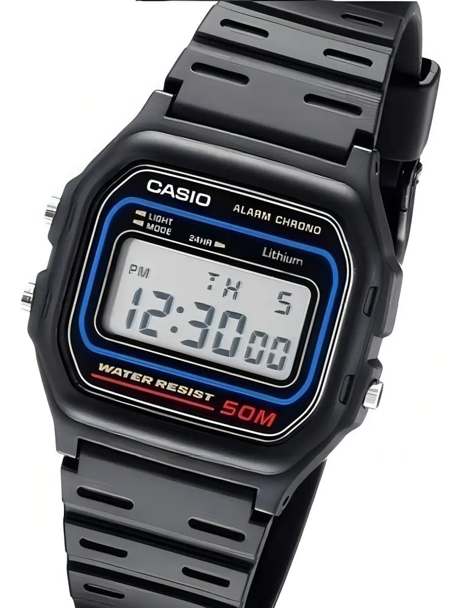 Relógio Casio Masculino Digital Preto de Resina W-59-1VQ