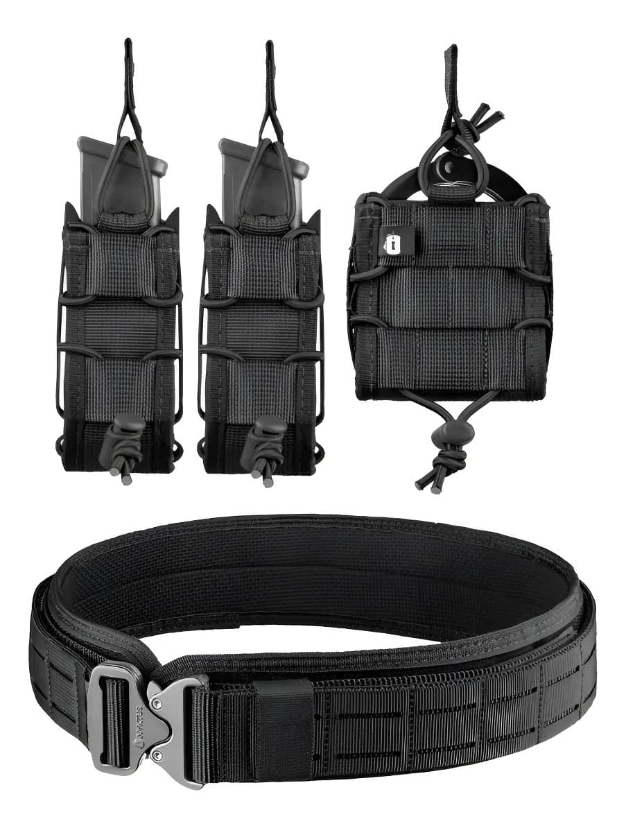 Cinto Modular Rigger Extreme Preto Invictus + 3 Acessorios