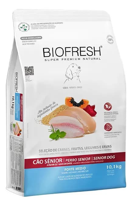 Ração Seca Biofresh Senior Cães Médios 10,1kg