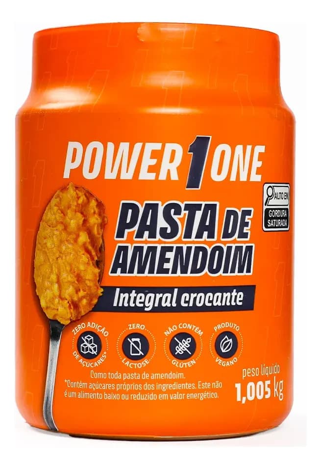 Pasta De Amendoim Power One 1kg Integral Natural
