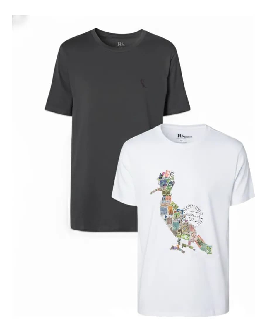 Kit 2 Camisetas Estampa Algodão Pica-pau Reserva