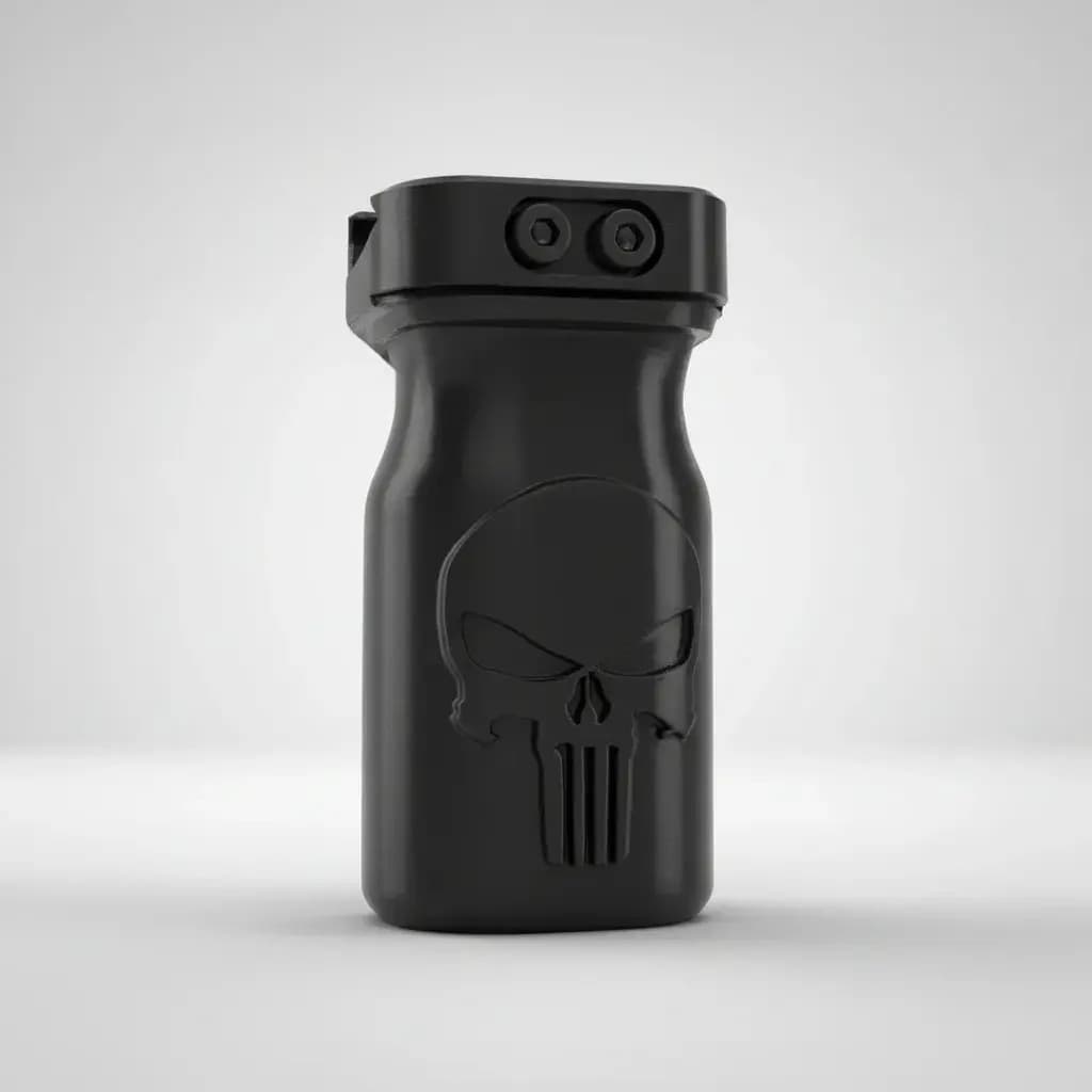 Front Grip Vertical Picatinny Foregrip Tático 20mm Caveira