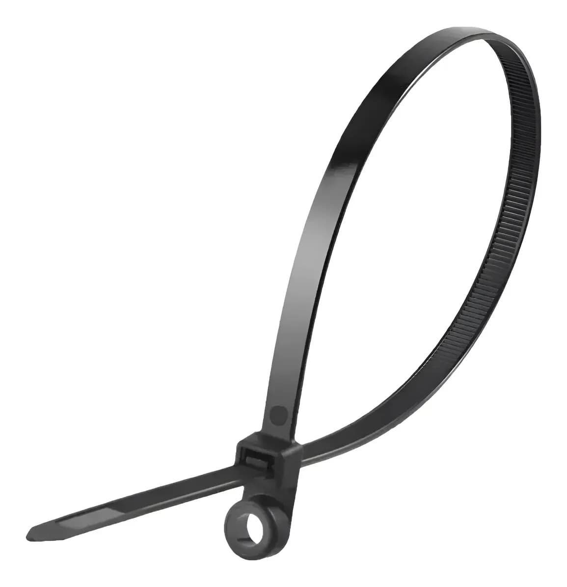 Kit 200 Abraçadeiras Enforca Gato Com Olhal 4.8 X 20 Cm Preto