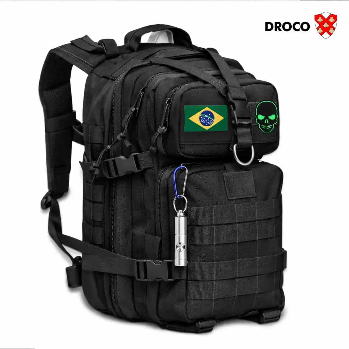 Mochila Tatica 50l Grande Militar Impermeavel Reforçada Resistente Viagem Cor Preto