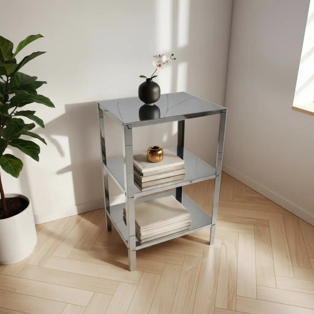 Estante Prateleira Aço Inox 60x40x80  3 Bandejas