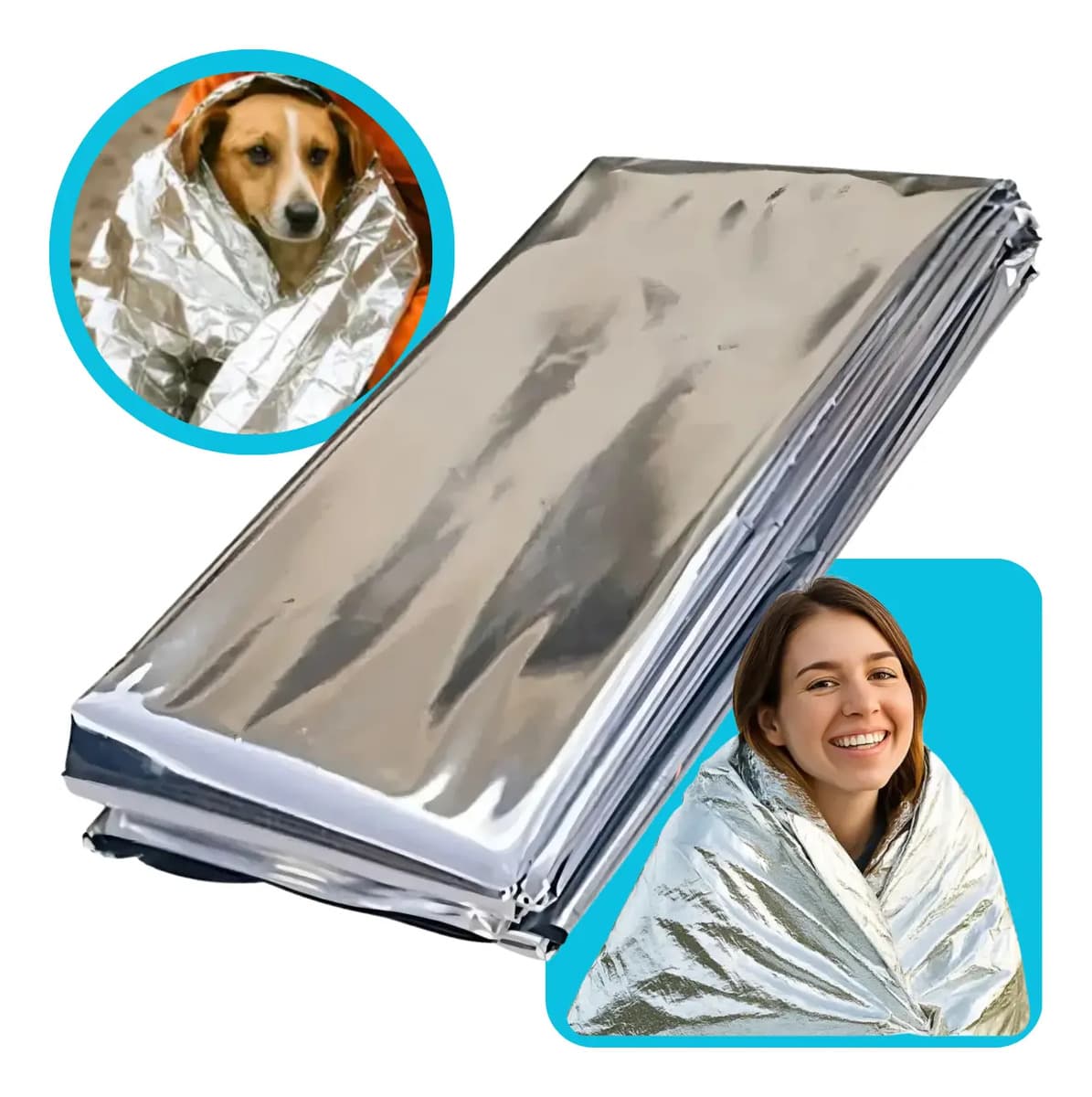 Manta Térmica Aluminizada Cobertor Emergência Sobrevivência