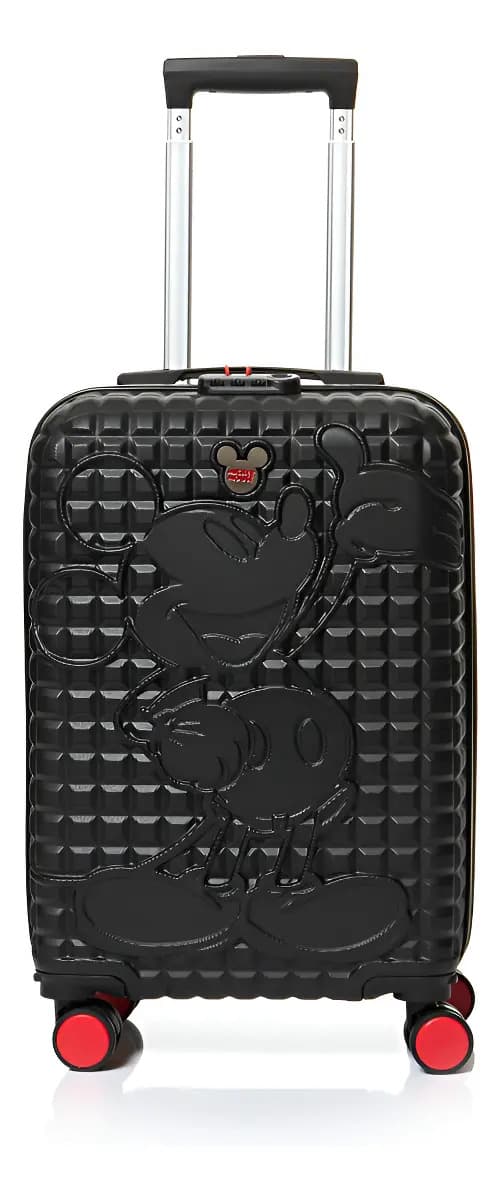 Mala De Bordo Viagem Pequena Preto Mickey Luxcel