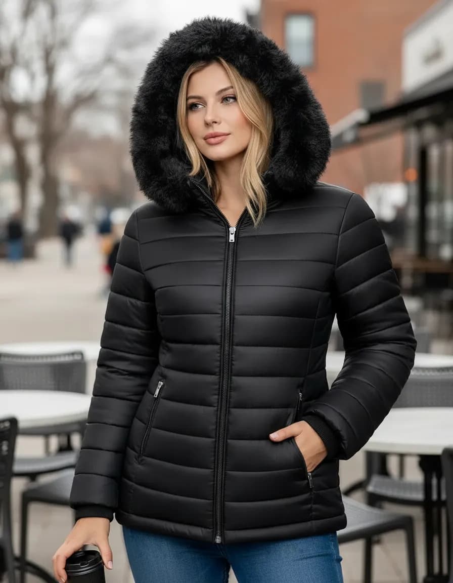 Jaqueta Bobojaco Feminina Puffer Impermeável Inverno Térmica