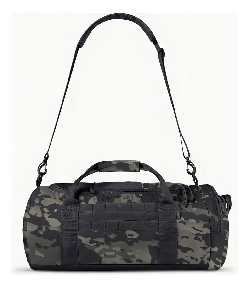 Mala Tática Duffel Bag Discovery Bolsa 34 Litros Warskin Black 2.0 Invictus