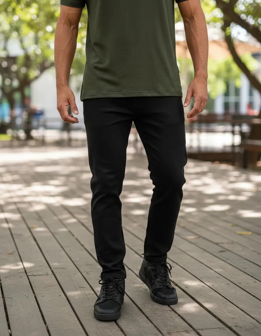 Calça Jeans Invictus Legion 3.0 Straight 7 Bolsos Preta