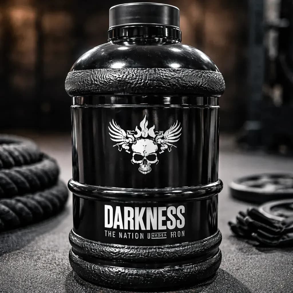 Integralmédica Darkness galão de água para academia 2200mL cor preto