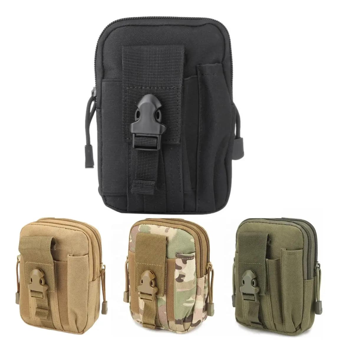 Bolso Tático Porta Objeto Modular Molle Multíuso Colete Cor Preto