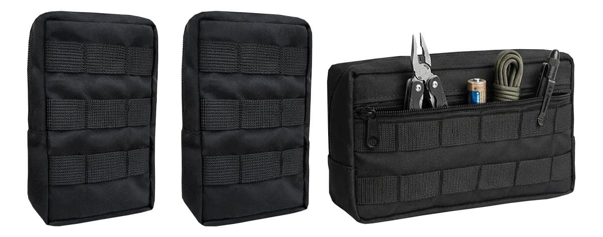 Kit 3 Bolsas Táticas Molle Militar Modular Airsoft Reforçada