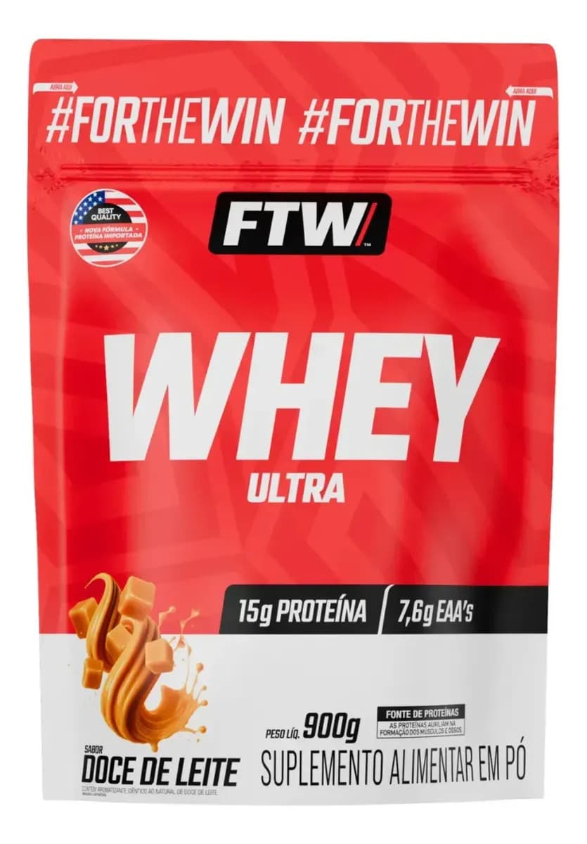 Whey Protein Ultra Refil 900g Sabor Doce De Leite - Ftw