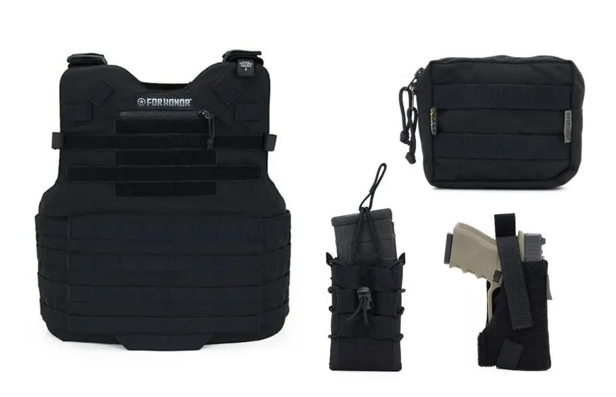 Capa De Colete 3a + Bolso + Coldre Mod. + P/ Car. Forhonor