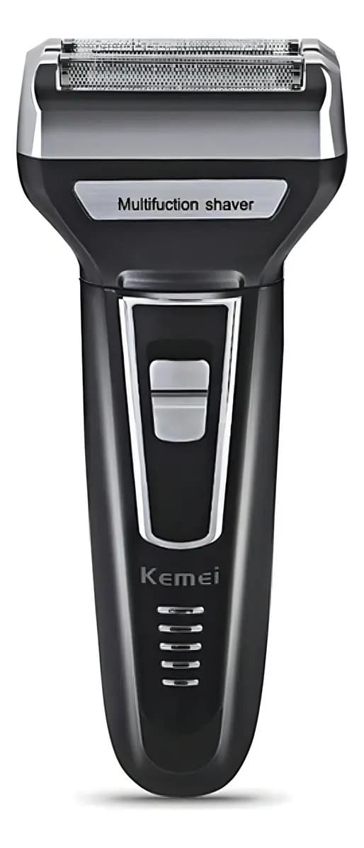 Aparador Barbeador Kemei KM-6558 Recarregável 3 Em 1 Cabeças Removíveis Bivolt