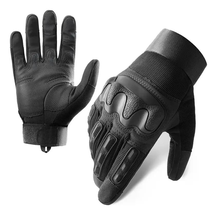 Luvas Táticas CB072 Touchscreen Motoqueiro Esportivo Preto Tamanho G