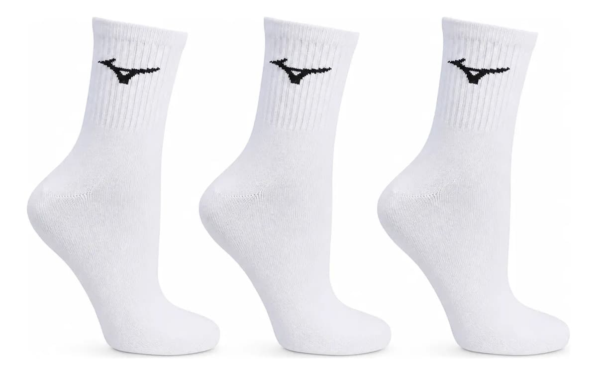 Kit 3 Pares Meia Esportiva Mizuno Cano Médio Original