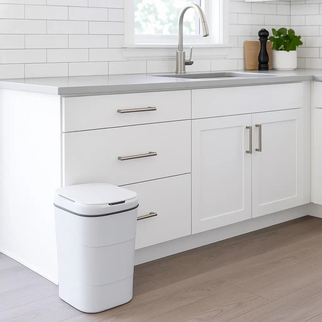 Lixeira Antiodor Com Sensor Inteligente Abre Fácil Cesto 17l