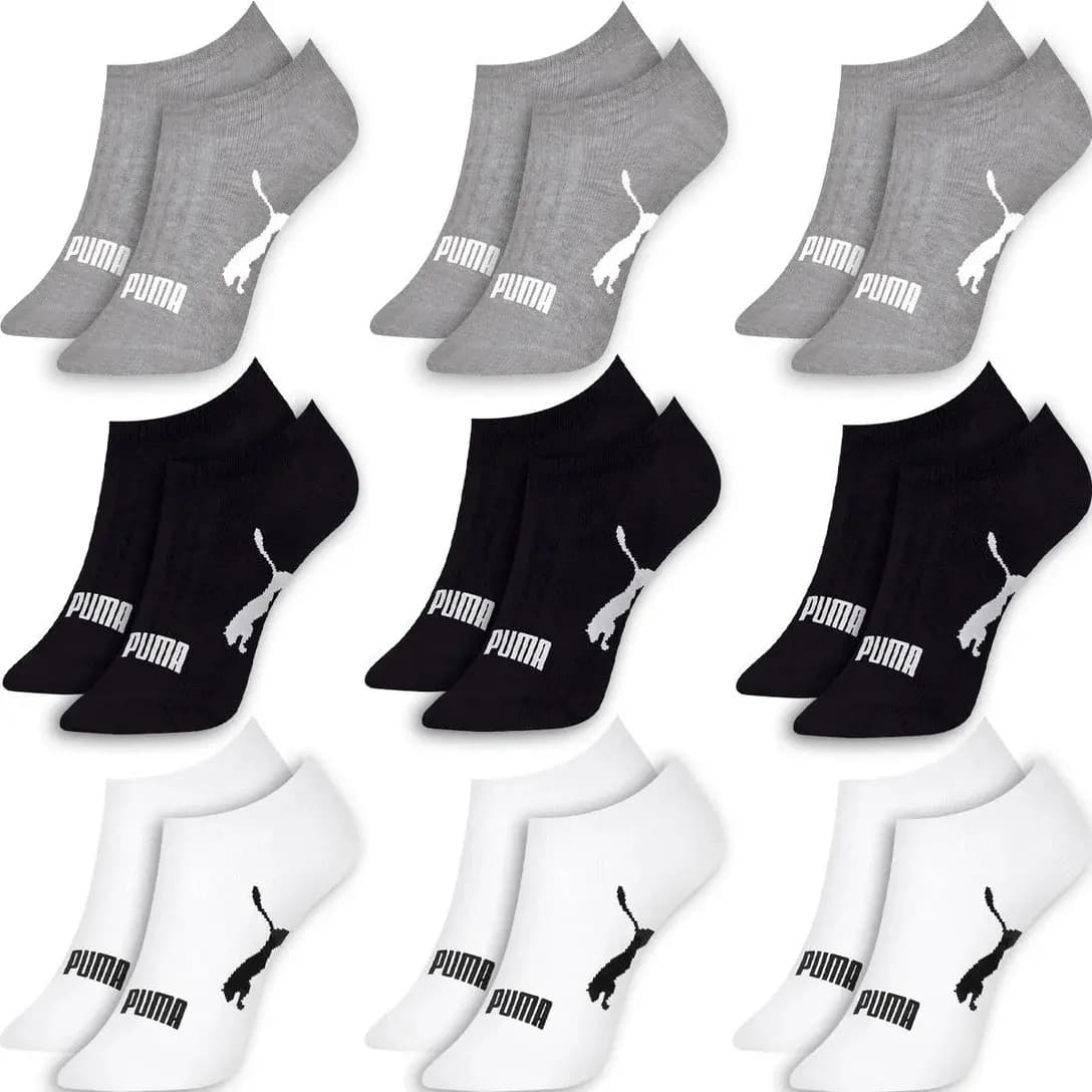 Kit 9 Pares Meias Puma Sapatilha Soquete Invisível Original