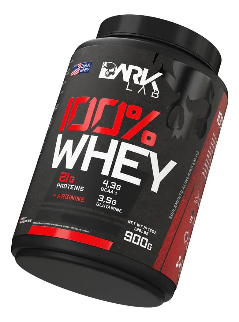 100% Whey Protein Pote 900g Sabor Gelato Di Latte Dark Lab