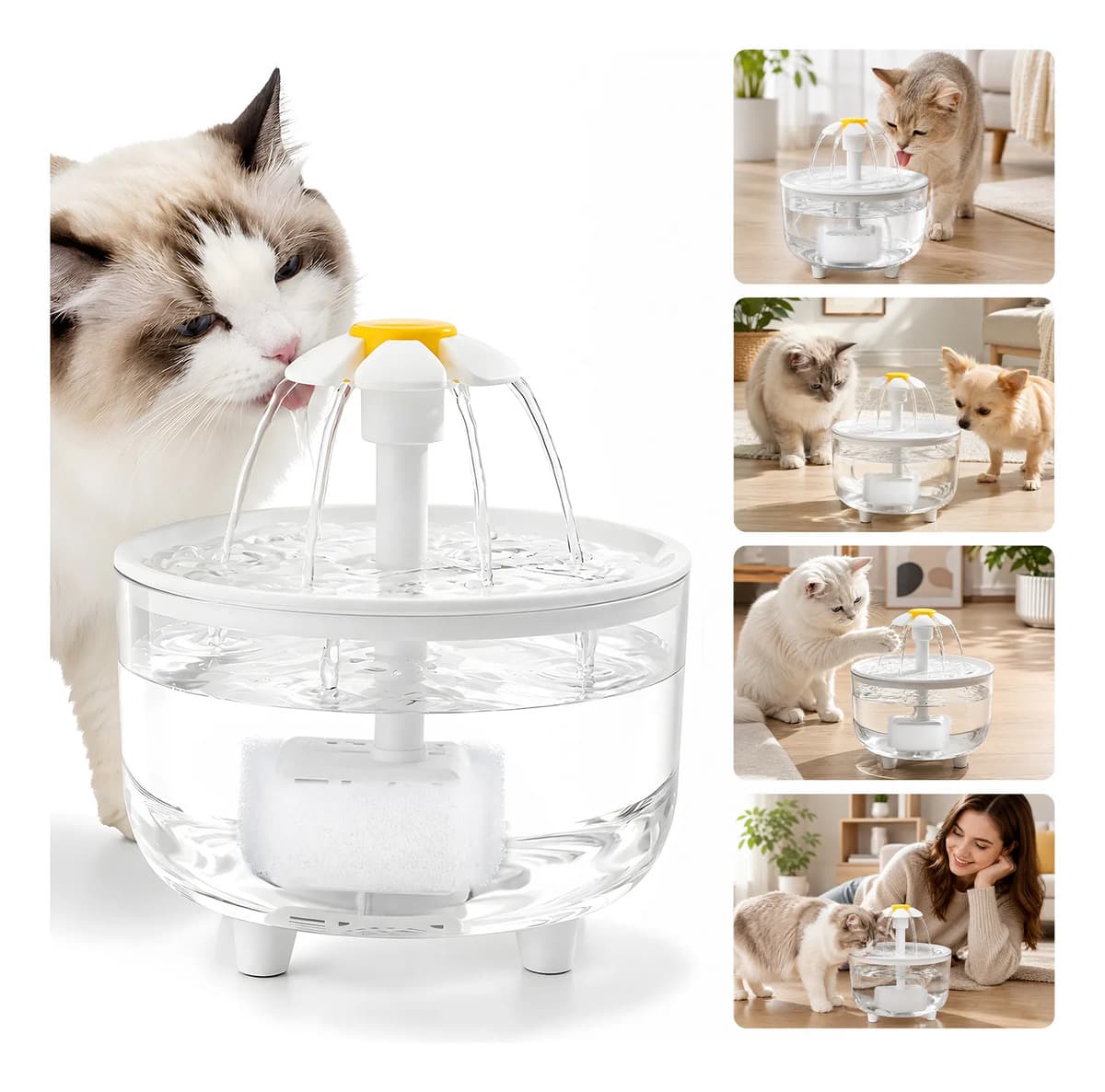 Bebedouro Automático Fonte Água Para Gatos E Cães Com Filtro