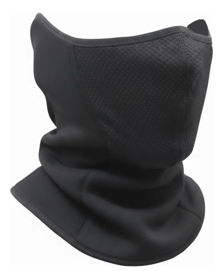 Máscara Proteção Facial Neoprene Gola Moto Bike Frio Airsoft Paintball Rosto Pescoço Orelha Solar Uv Fp50+ Respirável Voz Nítida