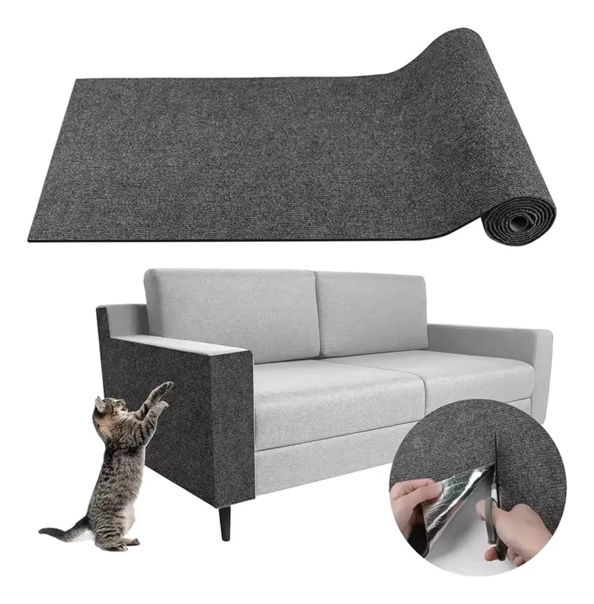Arranhador Gato Adesivo Protetor Sofá Carpete Cama 100x40cm