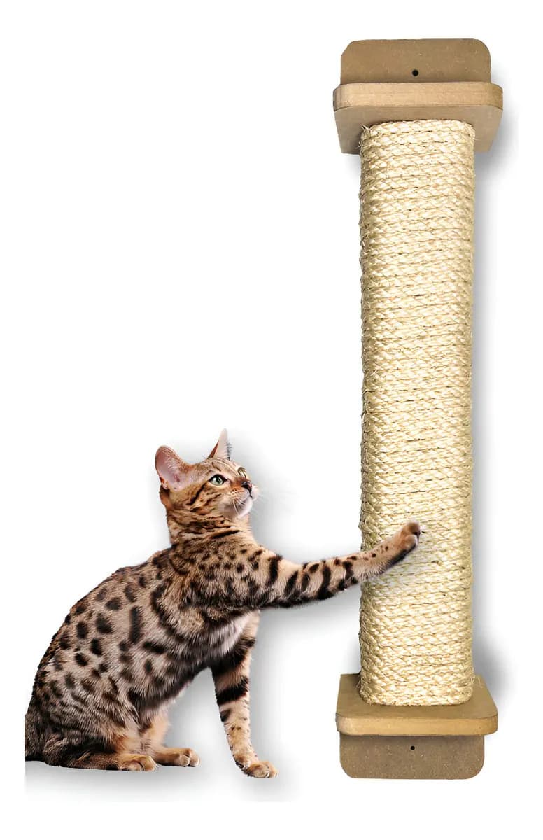 Arranhador Gato Grande Parede 80cm Sisal De 8mm Duravel Cor Grafite