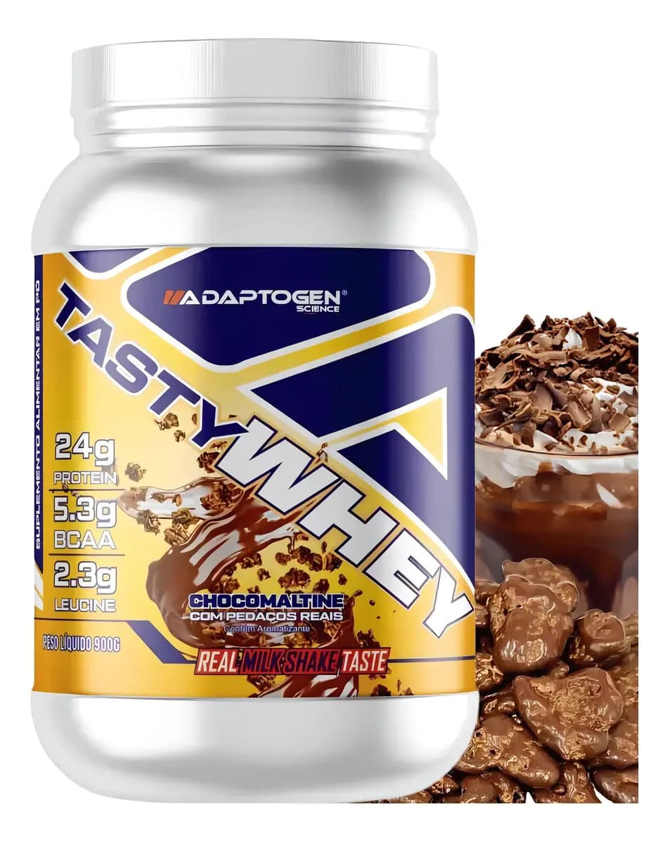 Tasty Whey 3w Gourmet Adaptogen Science 900g Sabor Chocomaltine