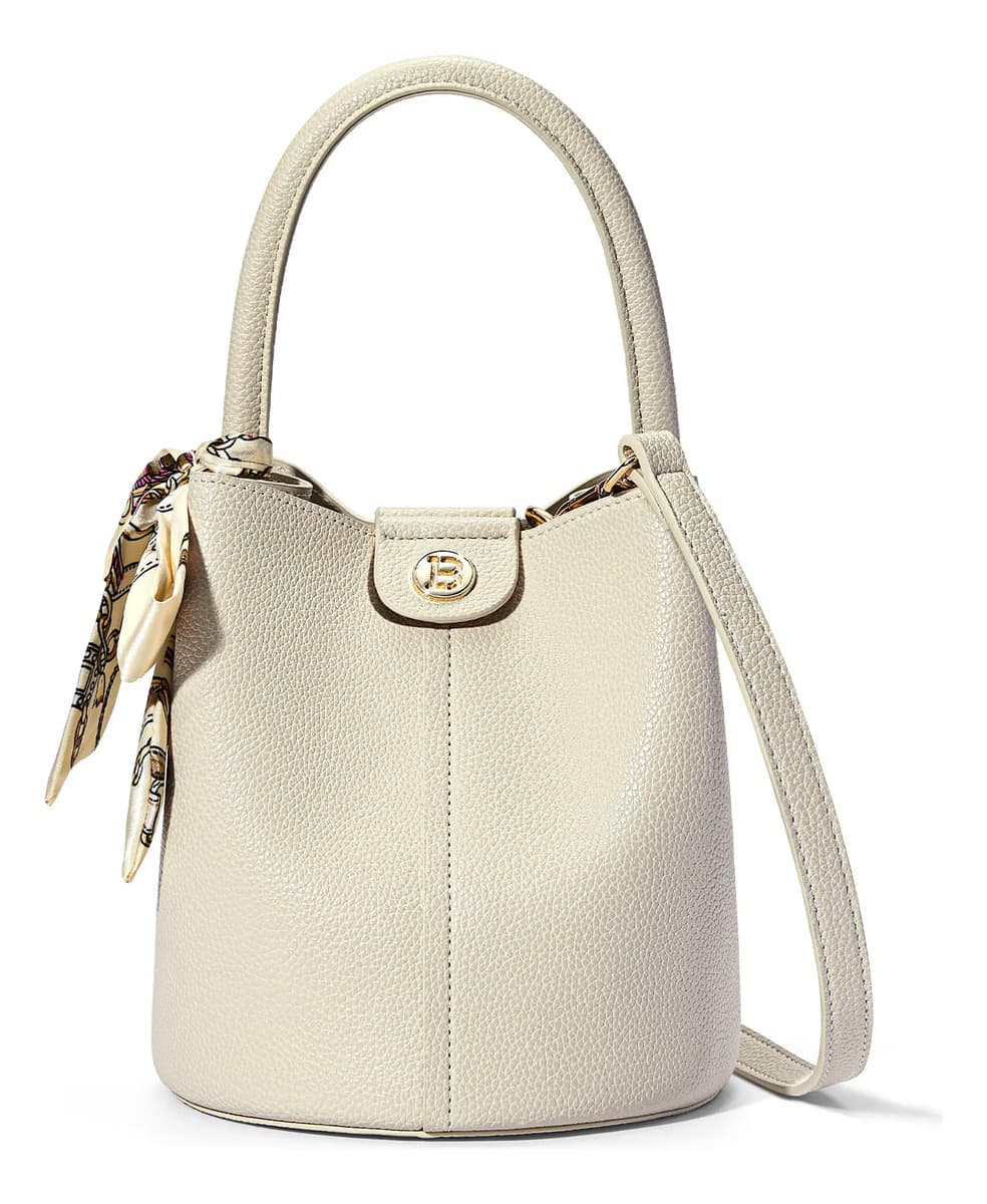 Bostanten Bolsa Feminina Mão Couro Balde Lenço Elegante Dia