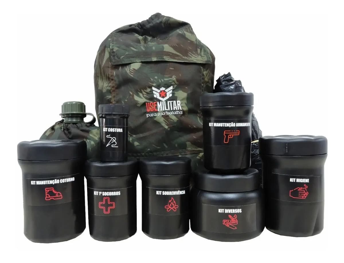 Kit Sobrevivência Use Militar + De 120 Itens