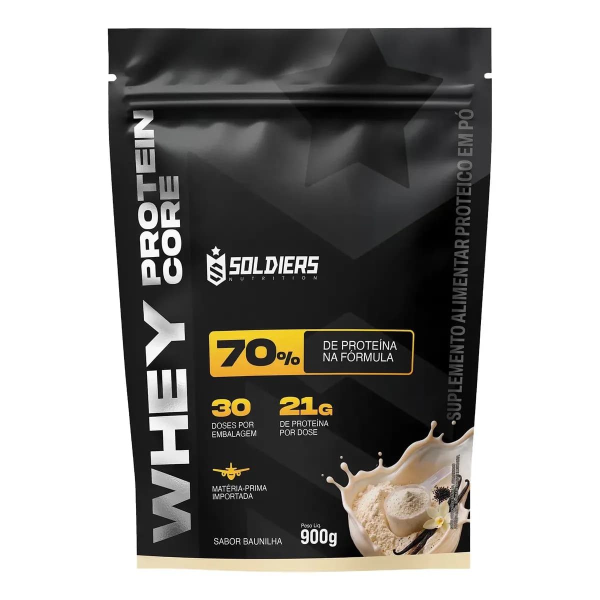 Whey protein Soldiers Nutrition em pó sabor Baunilha x 900g