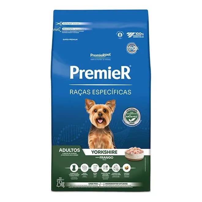 Ração Seca PremieR Super Premium Yorkshire Adulto Frango 2.5kg