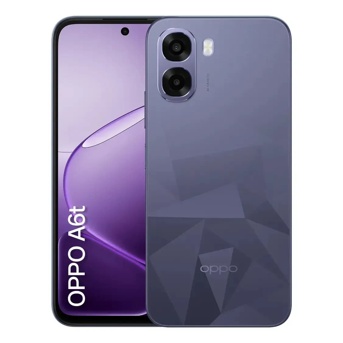 Smartphone OPPO A6t 128GB 12GB RAM (4GB + 8GB RAM Virtual) Bateria Gigante 6500 mAh Câmera AI Violeta