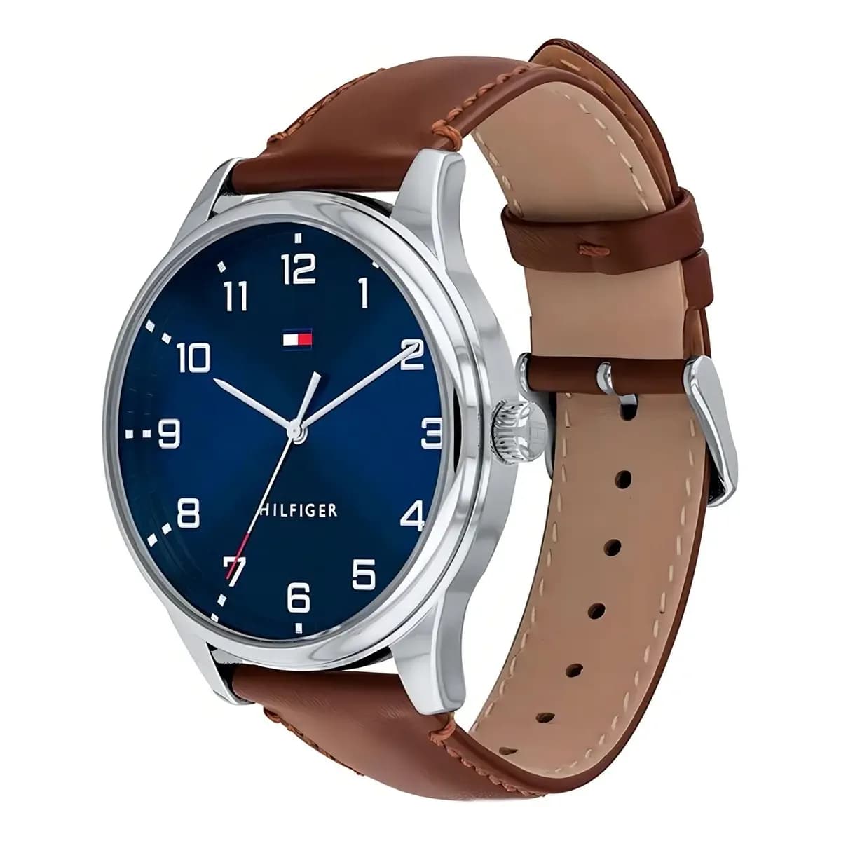Relógio masculino Tommy Hilfiger Essentials 1791659 de couro marrom